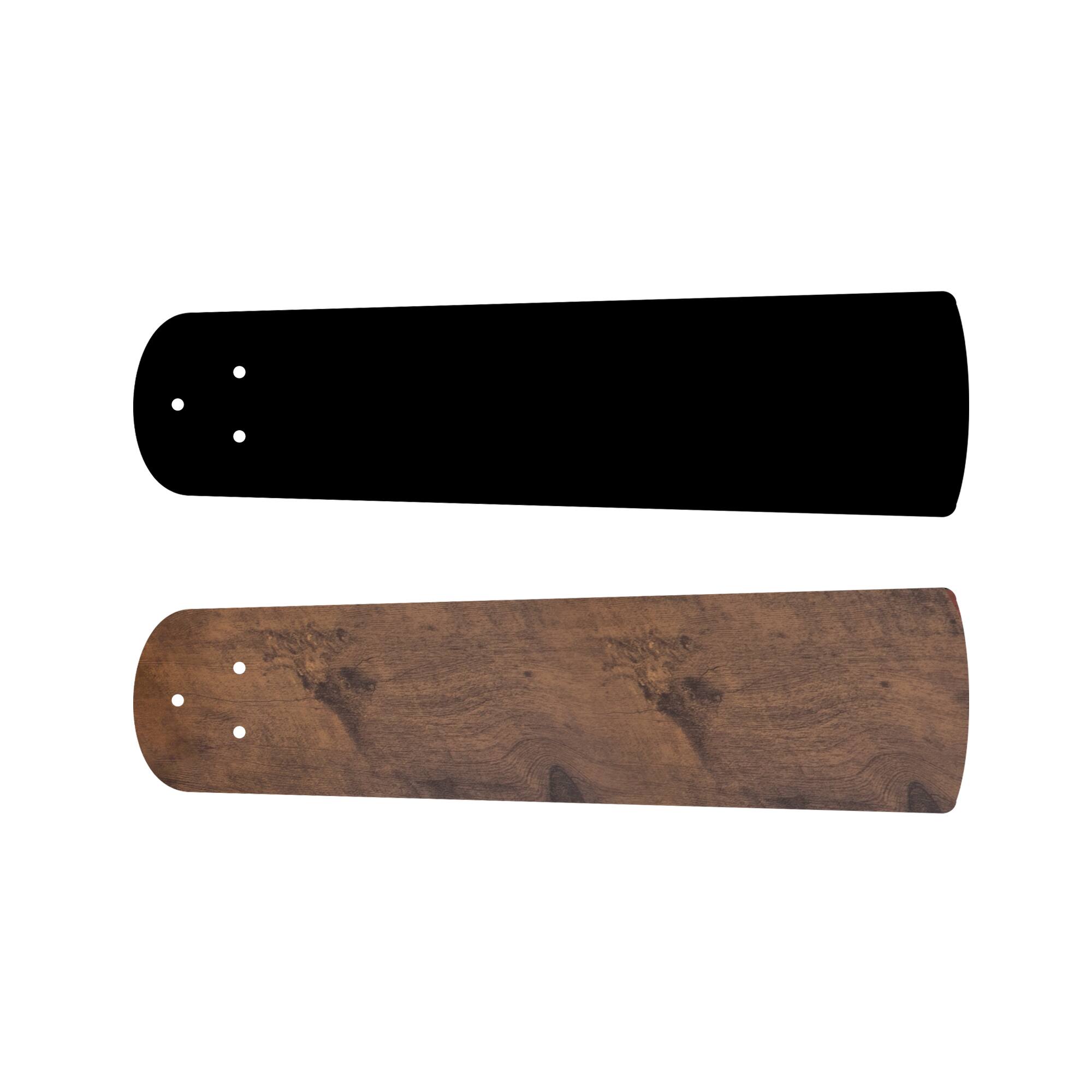 Alt View 10. Breezary - 52-Inch Ceiling Fan with Light, 5 Reversible Blades, E26 Bulb Socket, DC Motor, Remote, Includes 5 & 10-Inch Downrods - matte black and walnut.