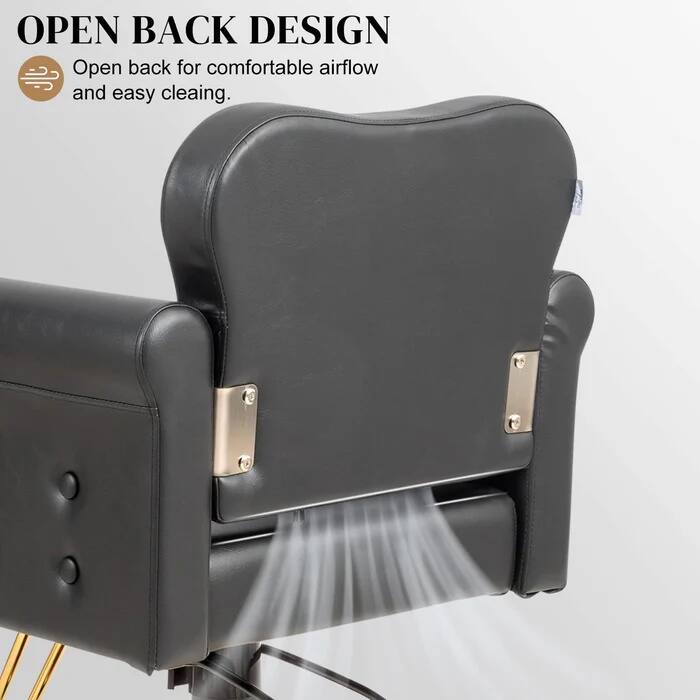 OPEN BACK DESIGN  
Open back for comfortable airflow and easy cleaning.