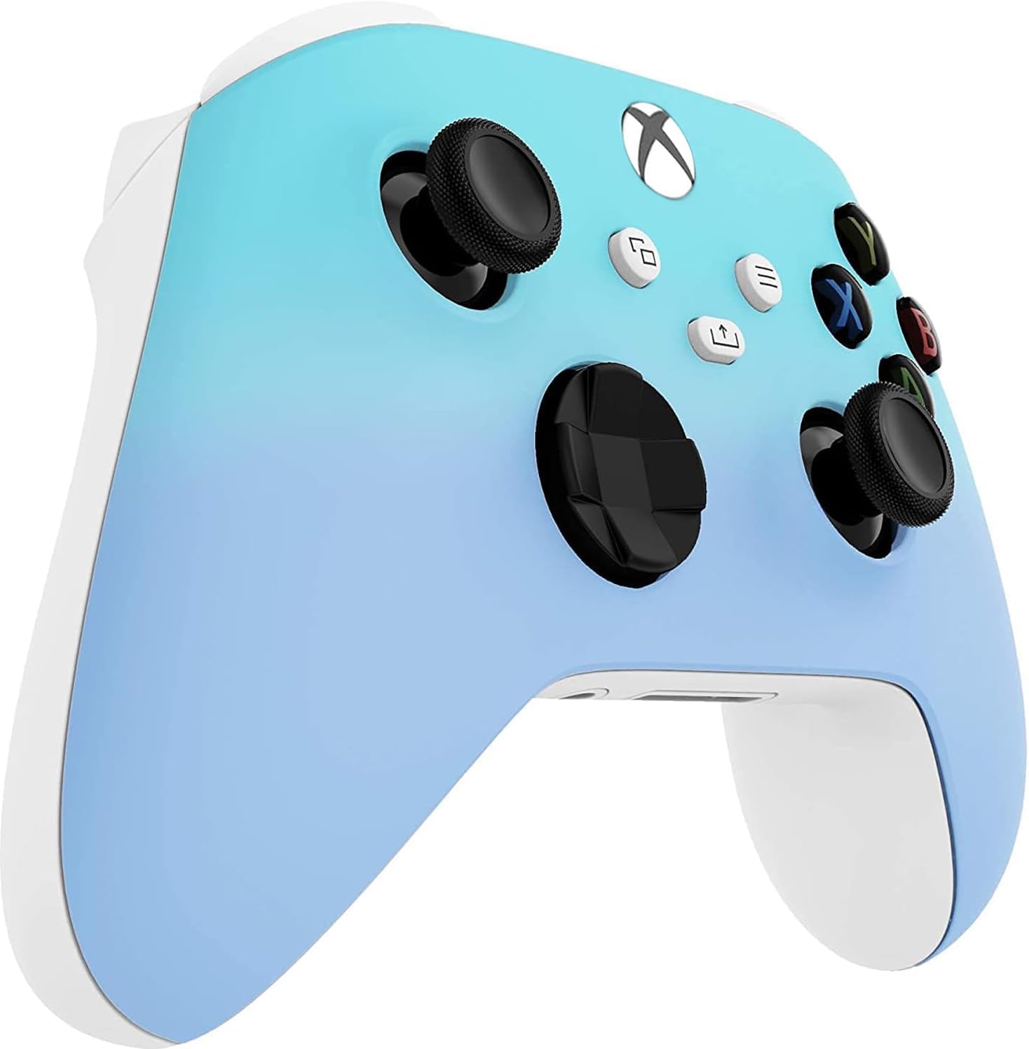Left. Custom Controllerzz - Custom Wireless Controller for Xbox Series X|S, Xbox One, & PC - Baby Blue & Light Violet.