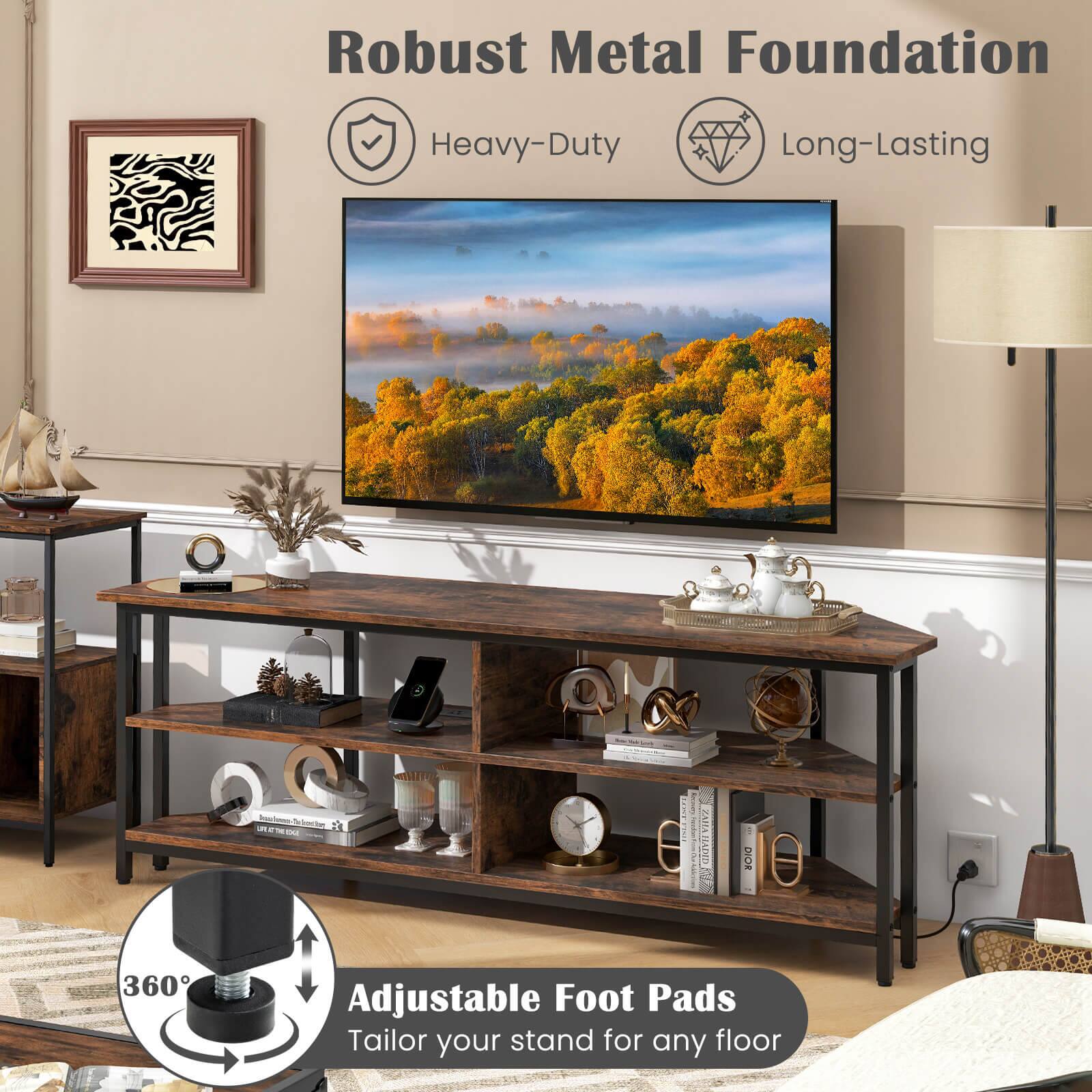 Robust Metal Foundation Heavy-Duty Long-Lasting - Adjustable Foot Pads Tailor your stand for any floor.