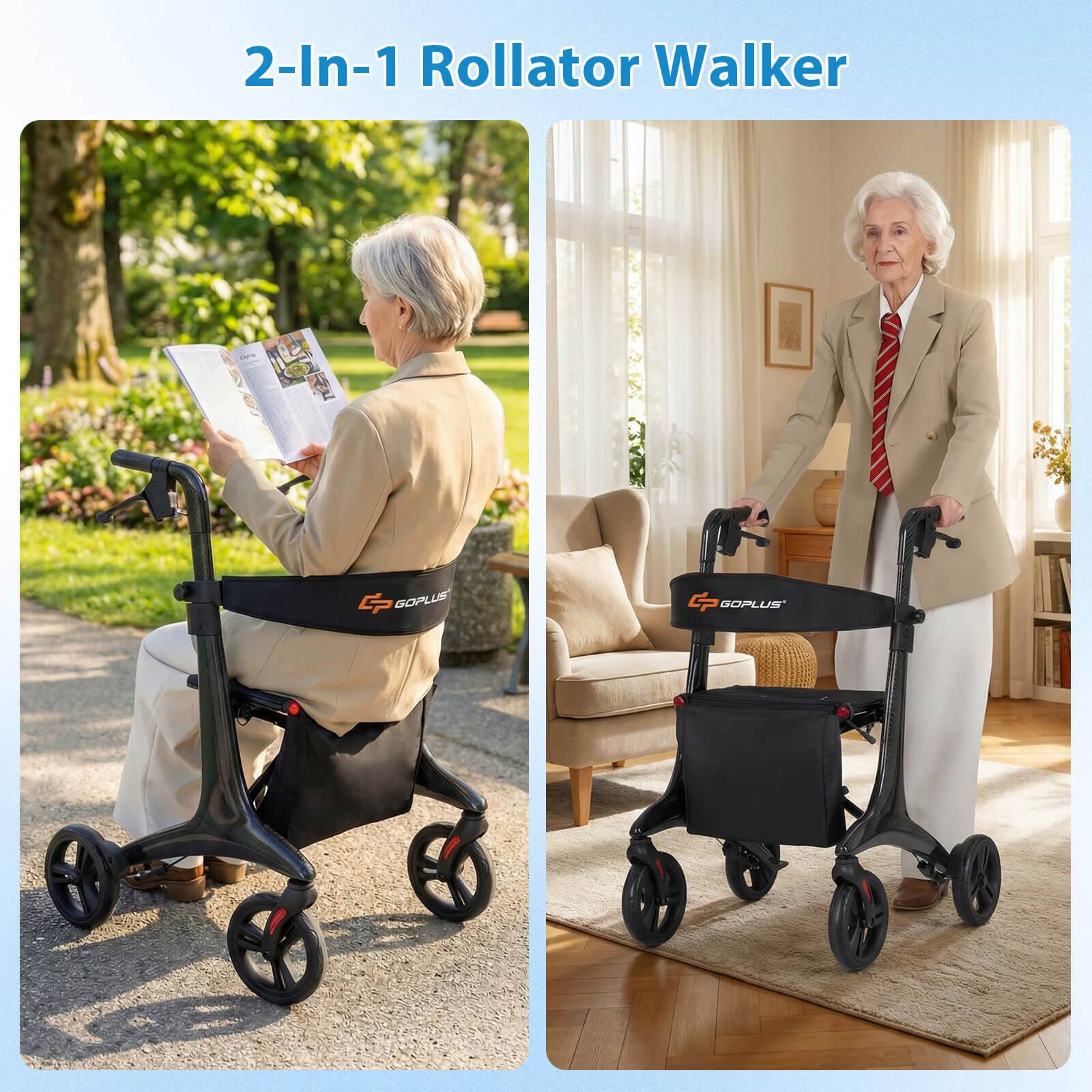 2-In-1 Rollator Walker

GOPLUS