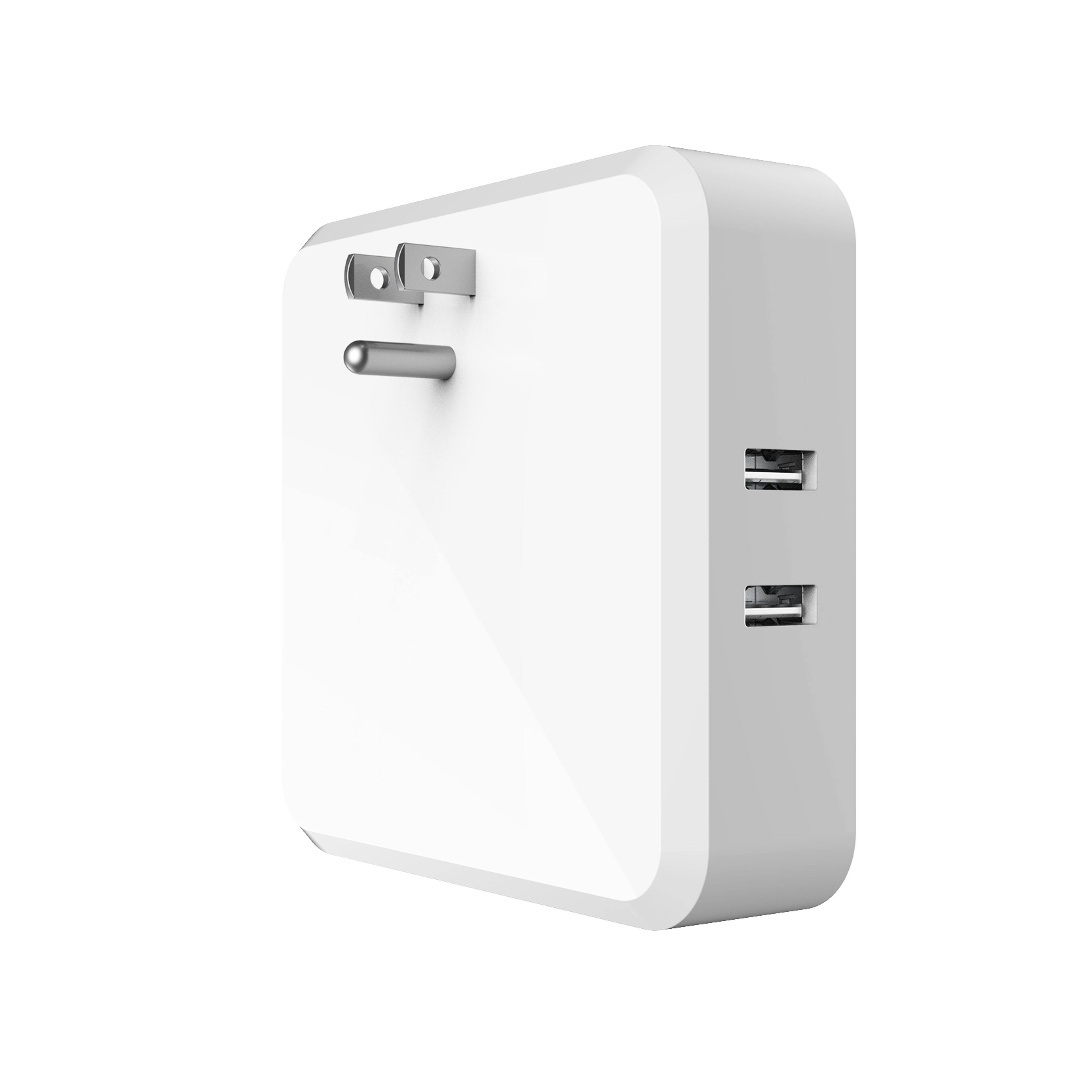 Back. eco4life - Wall Tap Smart Plug (4 Outlets,2 USB Ports, 2 Type-C Ports) - WHITE.