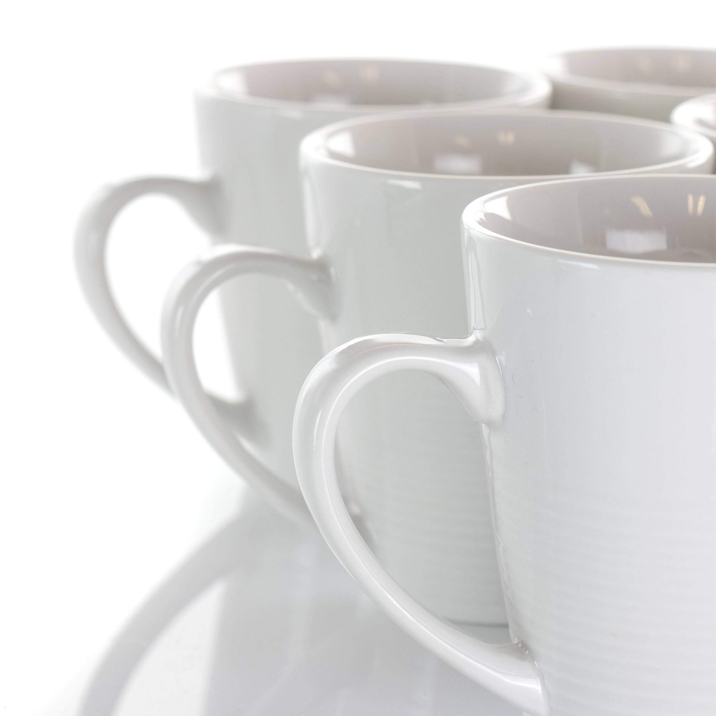 Alt View 4. Elama - Elama Amie 8 Piece 12 Ounce Porcelain Mug Set in White - White.