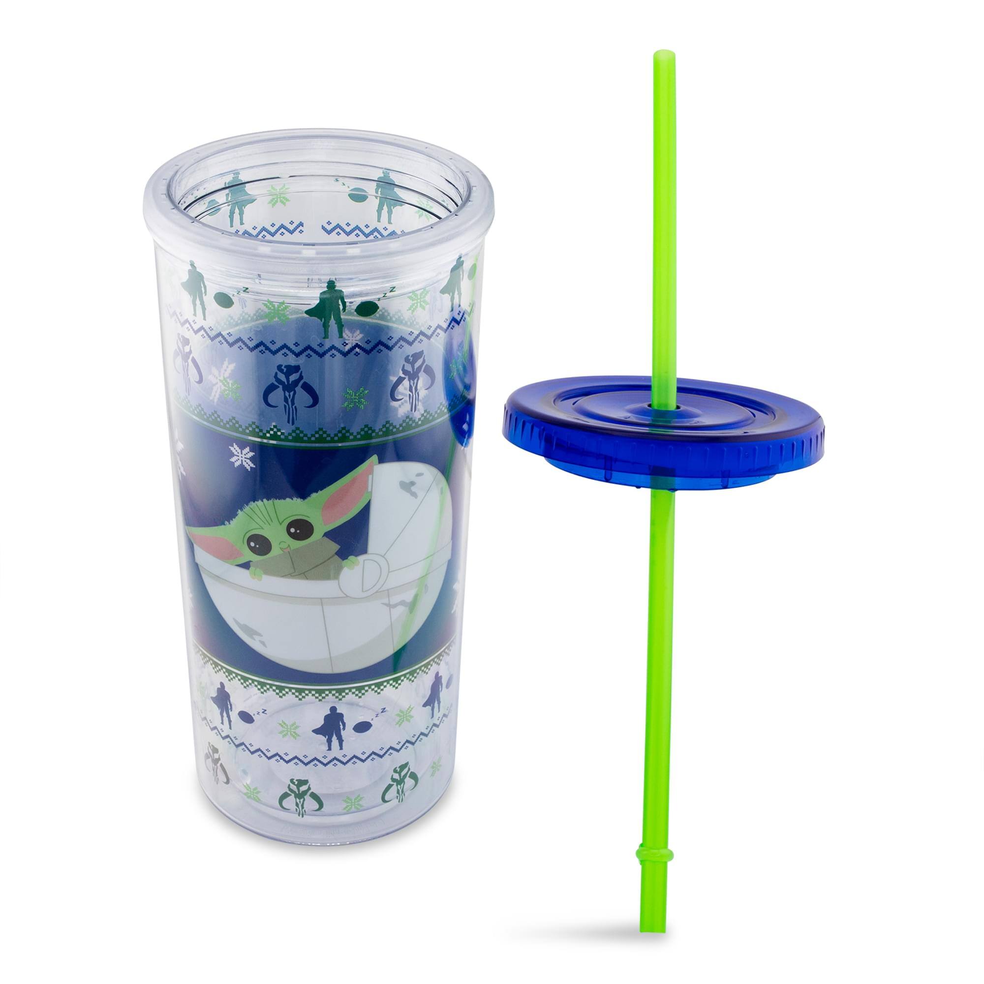 Alt View 10. Silver Buffalo - Star Wars: The Mandalorian Grogu Christmas Sweater Carnival Cup | Hold 20 Ounces - Green.
