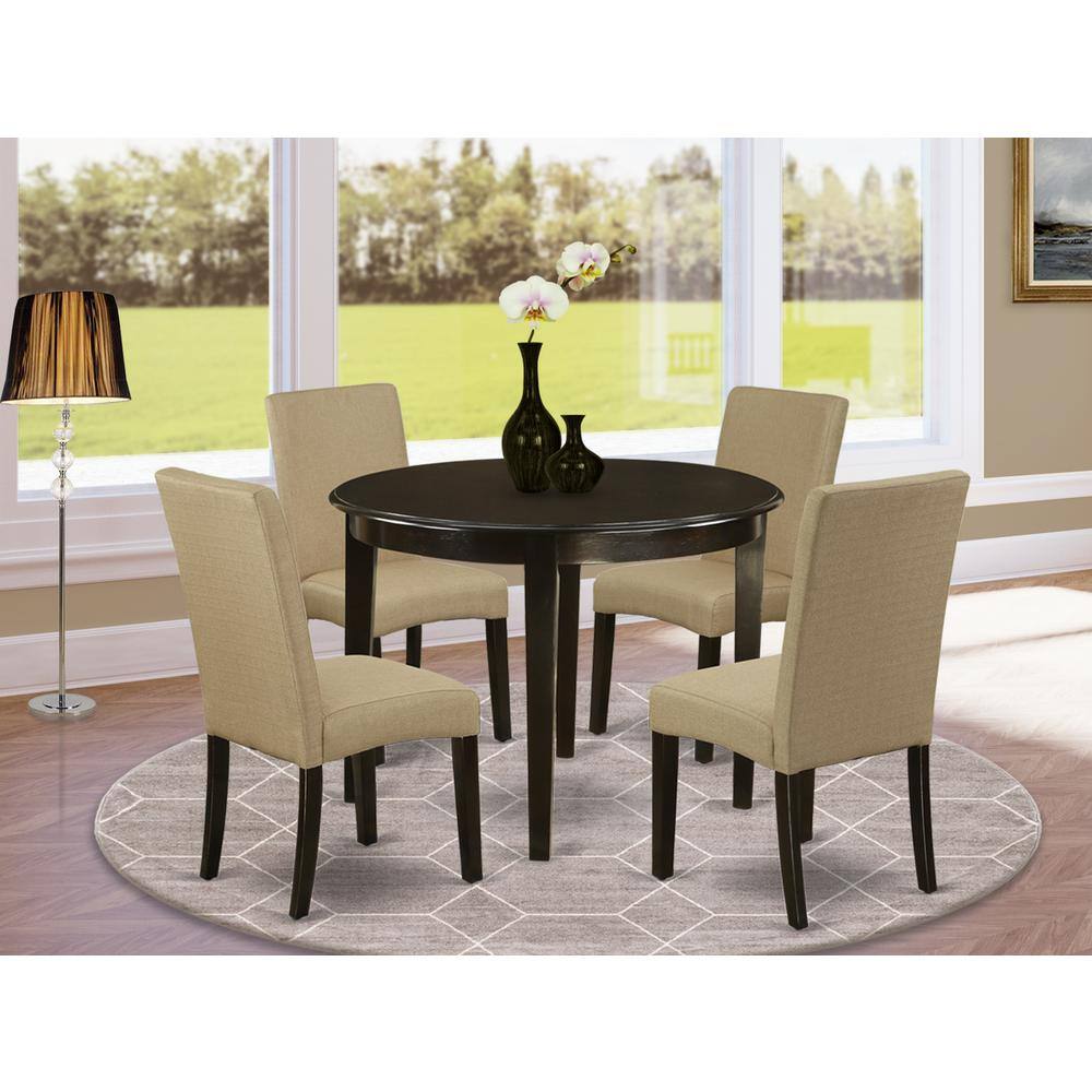Left. East West Furniture - Dining Room Set Cappuccino - Brown.