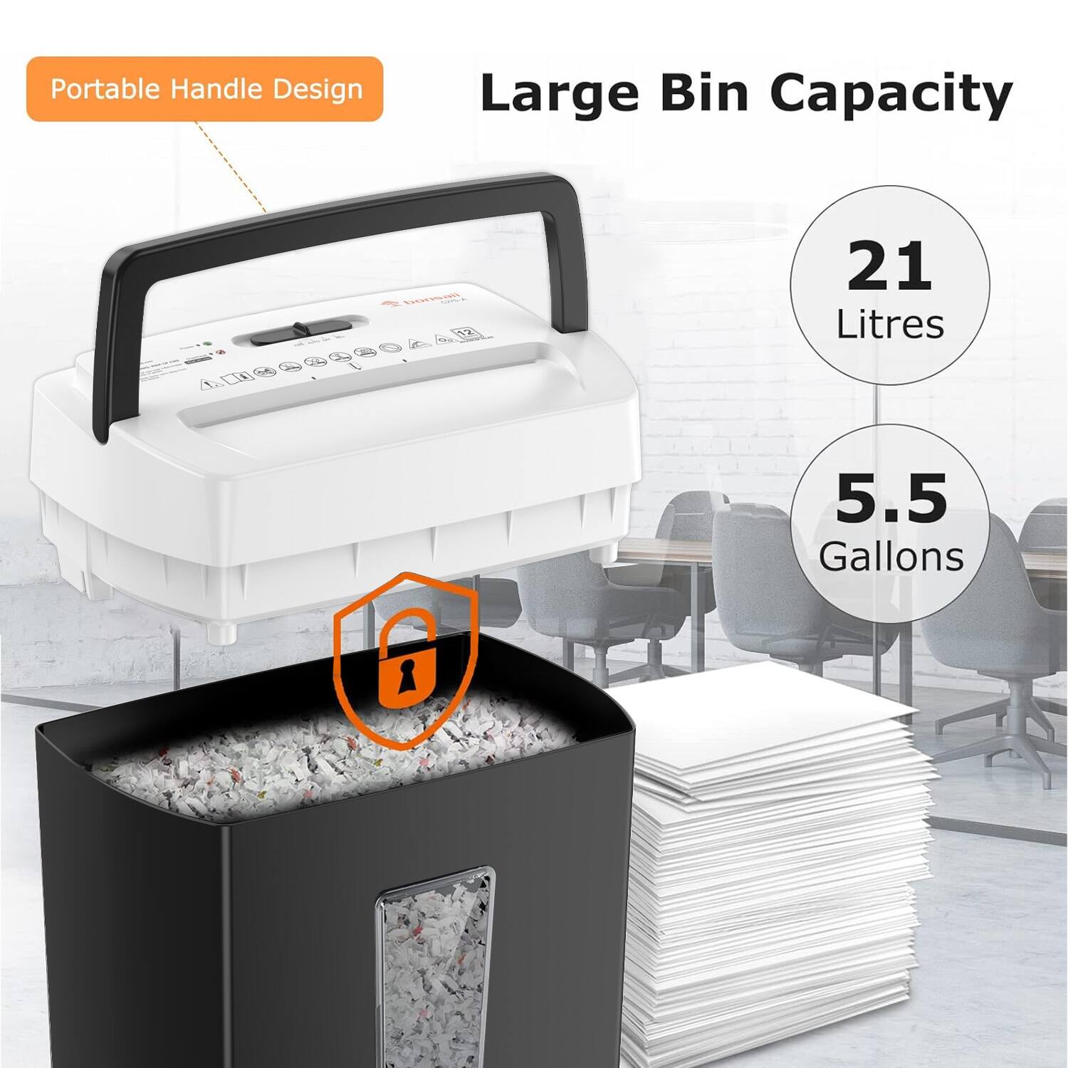 Portable Handle Design  
Large Bin Capacity  
bonsai 12  
21 Litres  
5.5 Gallons