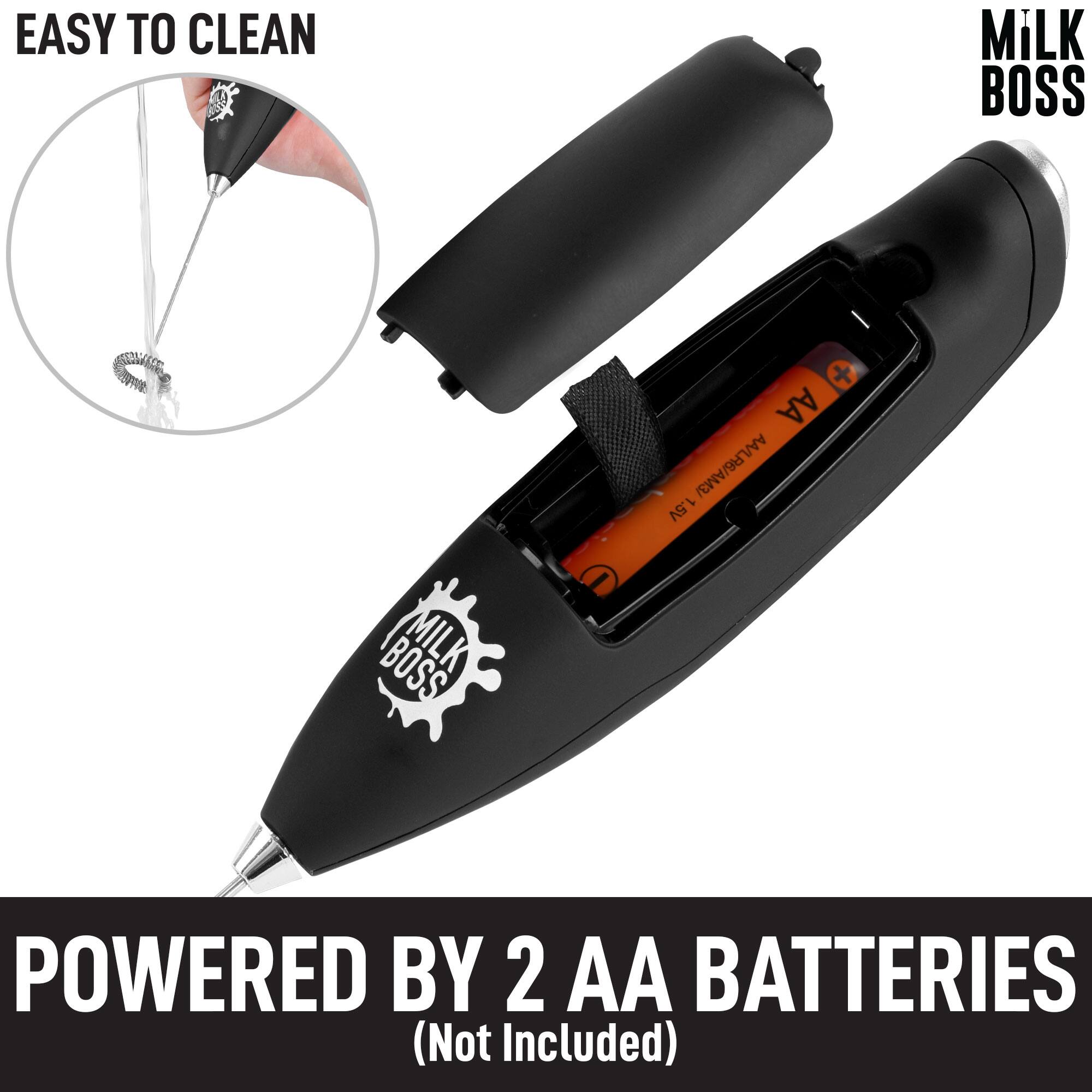 EASY TO CLEAN  
MILK BOSS  
POWERED BY 2 AA BATTERIES (Not Included)