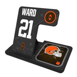 Keyscaper - Denzel Ward Cleveland Browns Ready 3-in-1 Charging Station - Black