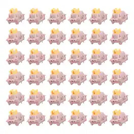 Unique Bargains - 36pcs Keyboard Switches (3-Pin 40gf) Dustproof Pre-Lubed Tactile Linear Switch Replacement for MX Mechanical Keyboard - Pink
