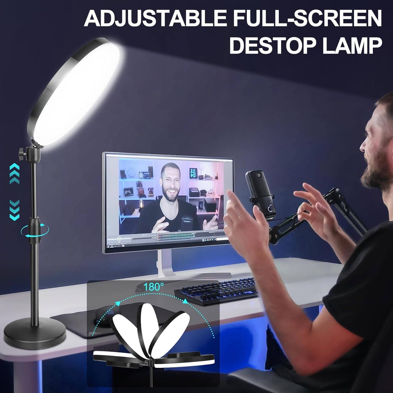 ADJUSTABLE FULL-SCREEN DESKTOP LAMP

180°