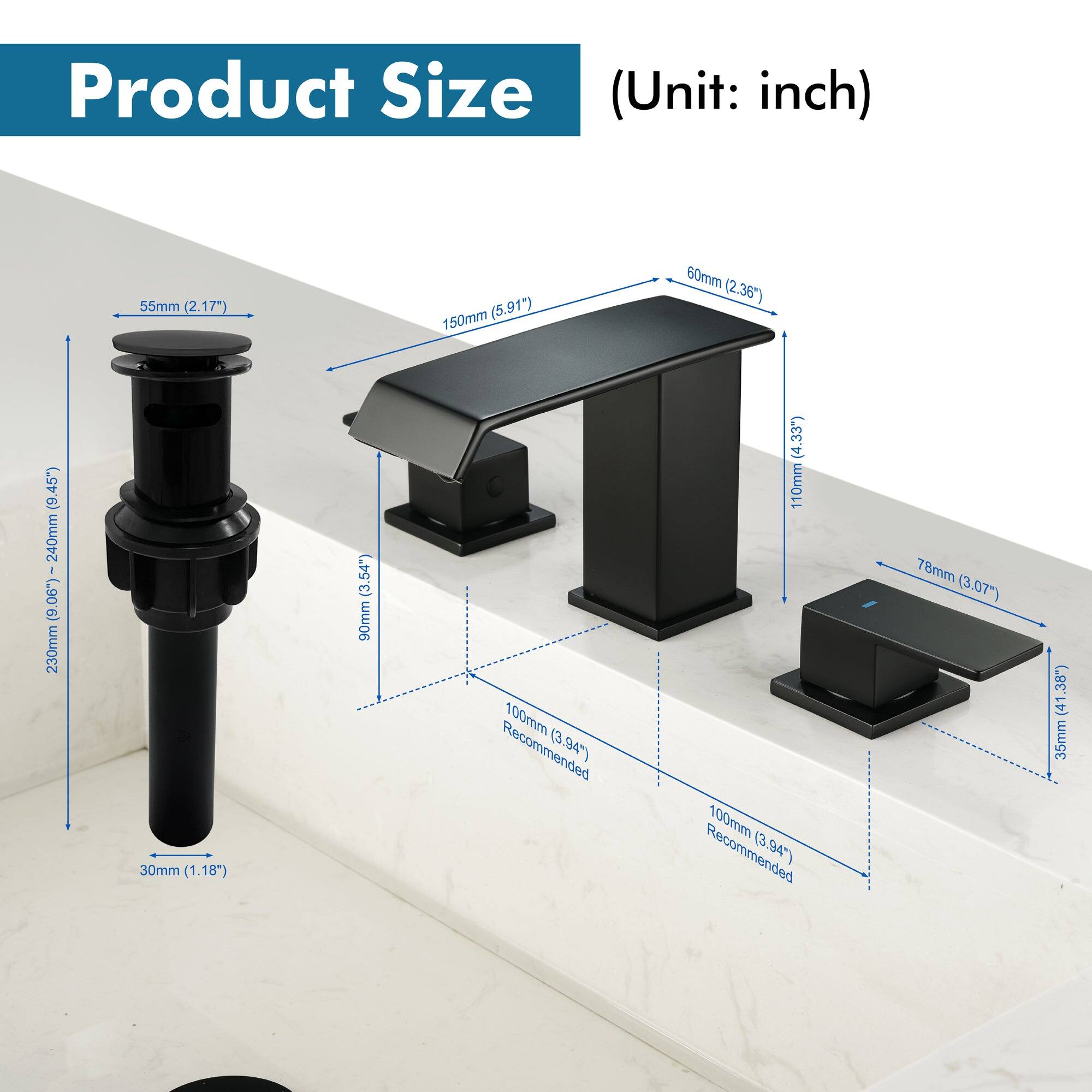 Product Size (Unit: inch)

- 55mm (2.17")
- 150mm (5.91")
- 60mm (2.36")
- 240mm (9.45")
- 230mm (9.06")
- 30mm (1.18")
- 90mm (3.54")
- 100mm (3.94")
- 110mm (4.33")
- 78mm (3.07")
- 35mm (1.38")
- 100mm (3.94")
- 100mm (3.94")
- 110mm (4.33")
- 100mm (3.94")
- 100mm (3.94")
- 78mm (3.07")
- 35mm (1.38")