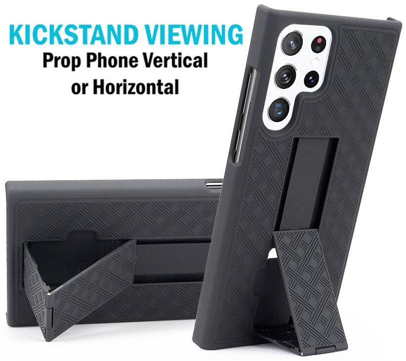 KICKSTAND VIEWING  
Prop Phone Vertical or Horizontal