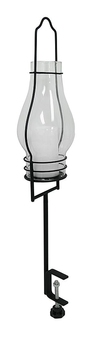 Alt View 3. Zeckos - 4 in 1 Glass Candle Lantern w/LED Flameless Candle - Clear.