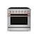Front. Hauslane - HausPro 36 in. 6 Burners (20,000 BTU) Freestanding Gas Range Range - Rose Gold.
