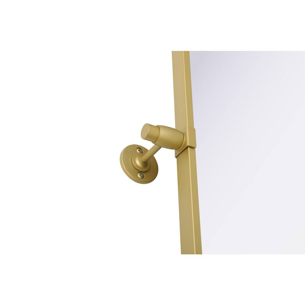 Alt View 7. Elegant Kitchen and Bath - Amoura 24X36 Pivot Mirror In Brass - Brass.