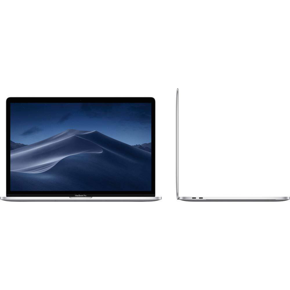 Back. Apple - Apple 15.4" MacBook Pro with Touch Bar (Mid 2019, Silver) MV922LL/A With Cleaning Kit and Soft Case - Base Bundle.