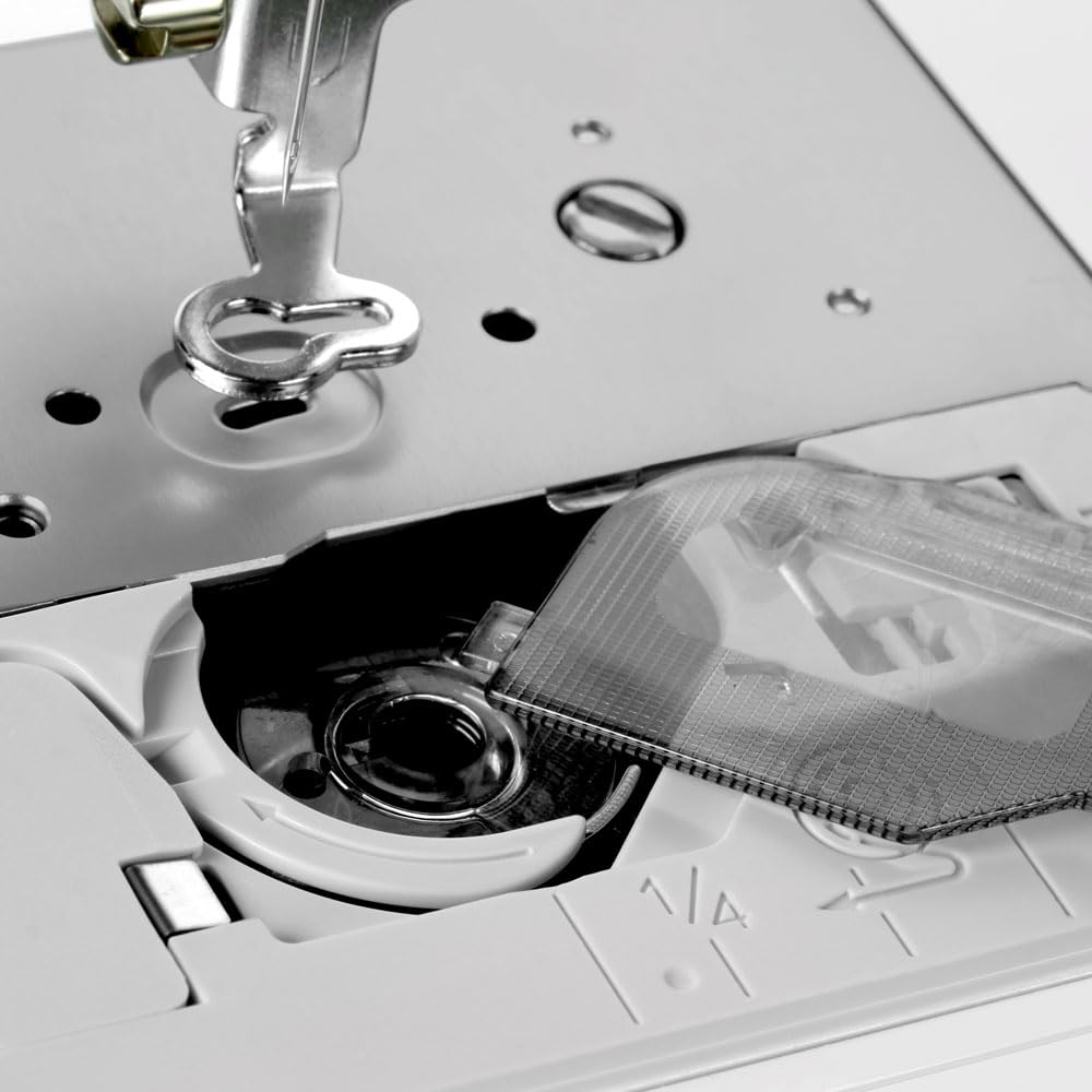 Alt View 5. Brother - Brother NQ1700E Embroidery Machine Includes Lettering Software + 4" x 4" Hoop + 24 Spools of Thread + Embroidery Video - White.