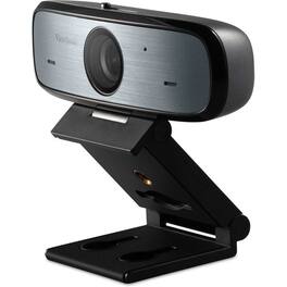 ViewSonic - USB Video Conferencing Camera - 30 fps - Black, Silver - Micro USB - 1920 x 1080 Video - Microphone