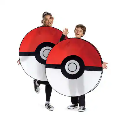 Front. Pokémon - Pokemon Pokeball Pop Out Costume | Unisize 8+ - Red.