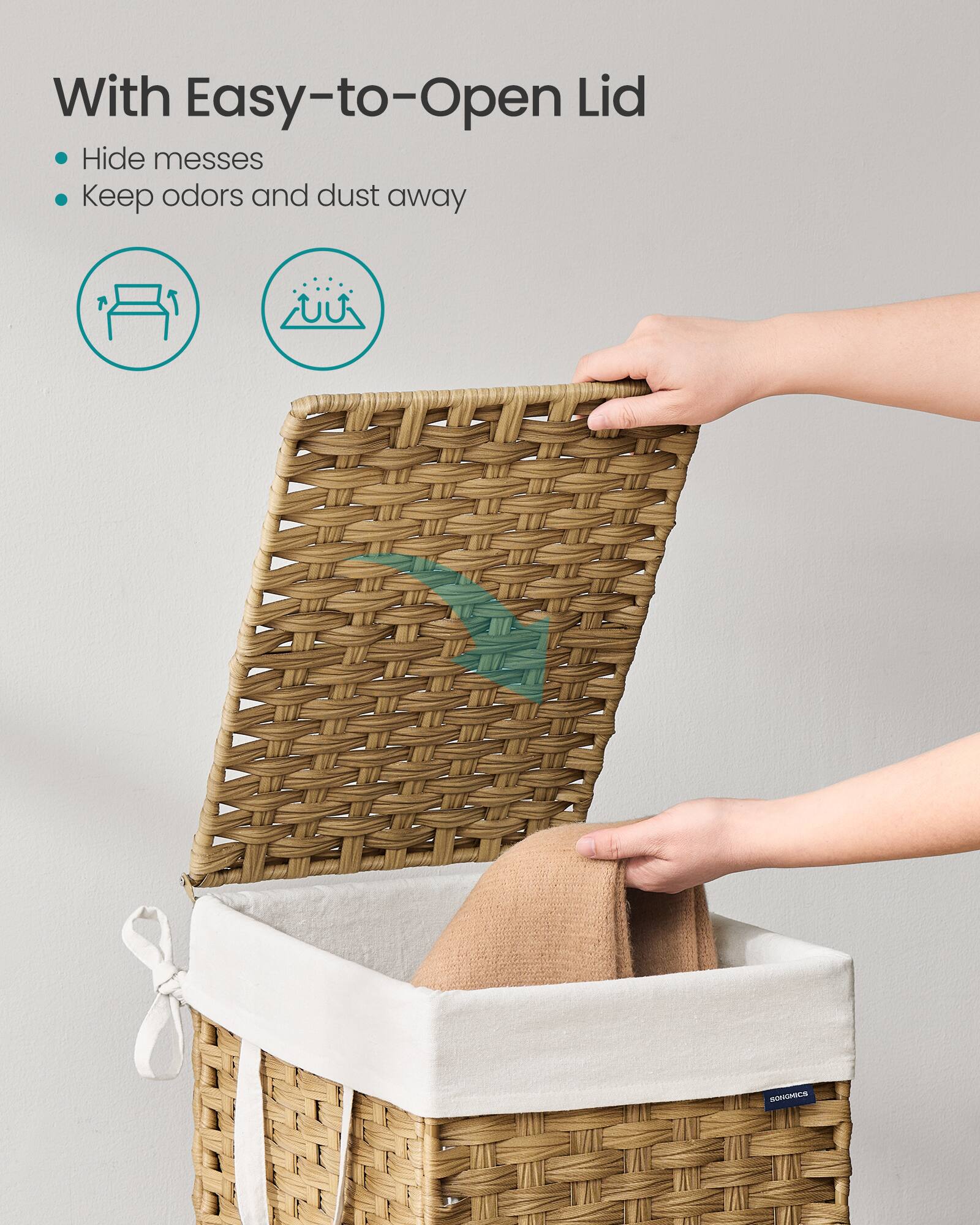 With Easy-to-Open Lid

- Hide messes
- Keep odors and dust away