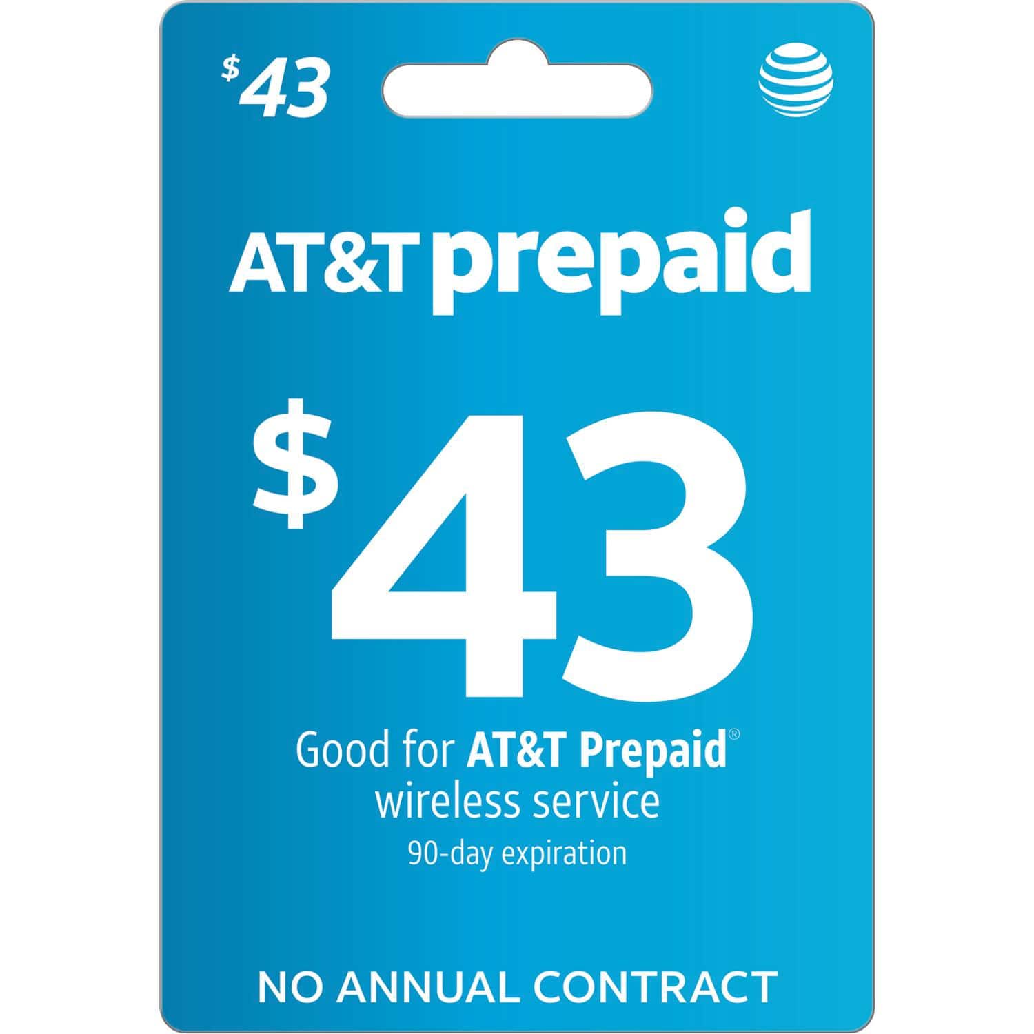 AT&T Prepaid - $43 Refill Code [Digital]