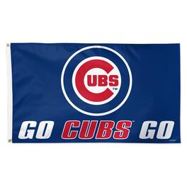 WinCraft - Chicago Cubs 3' x 5' Single-Sided Deluxe Team Slogan Flag - Multicolor
