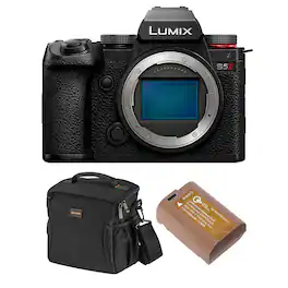 Bundle - Panasonic - LUMIX S5II Mirrorless Camera, with DMW-BLK22U Battery and Shoulder Bag
