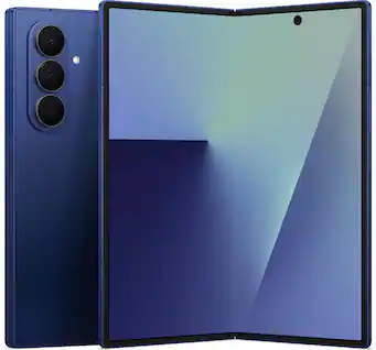 Front. Samsung - Galaxy Z Fold7 256GB (Unlocked) - Blue Shadow.