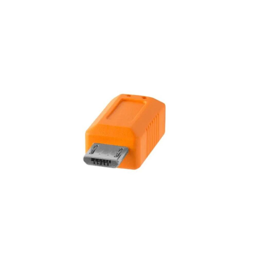 Back. Tether - Tether Tools TetherPro USB Type-C Male to 5-Pin Micro-USB 2.0 Type-B Male Cable - Orange.