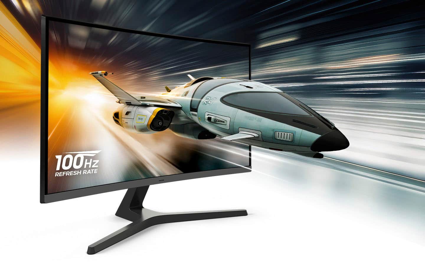 The text on the image reads "100Hz REFRESH RATE."