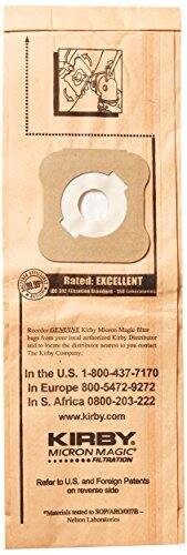 Rated: EXCELLENT

Reorder Genuine Kirby Micron Magic Filter bags from your local authorized Kirby Distributor and locate the distributor nearest to you contact The Kirby Company.

In the U.S. 1-800-437-7170
In Europe 800-5472-9272
In S. Africa 0800-203-222
www.kirby.com

KIRBY
MICRON MAGIC® FILTRATION

Refer to U.S. and Foreign Patents on reverse side

*Materials tested to SORVARO/007B - Nelson Laboratories