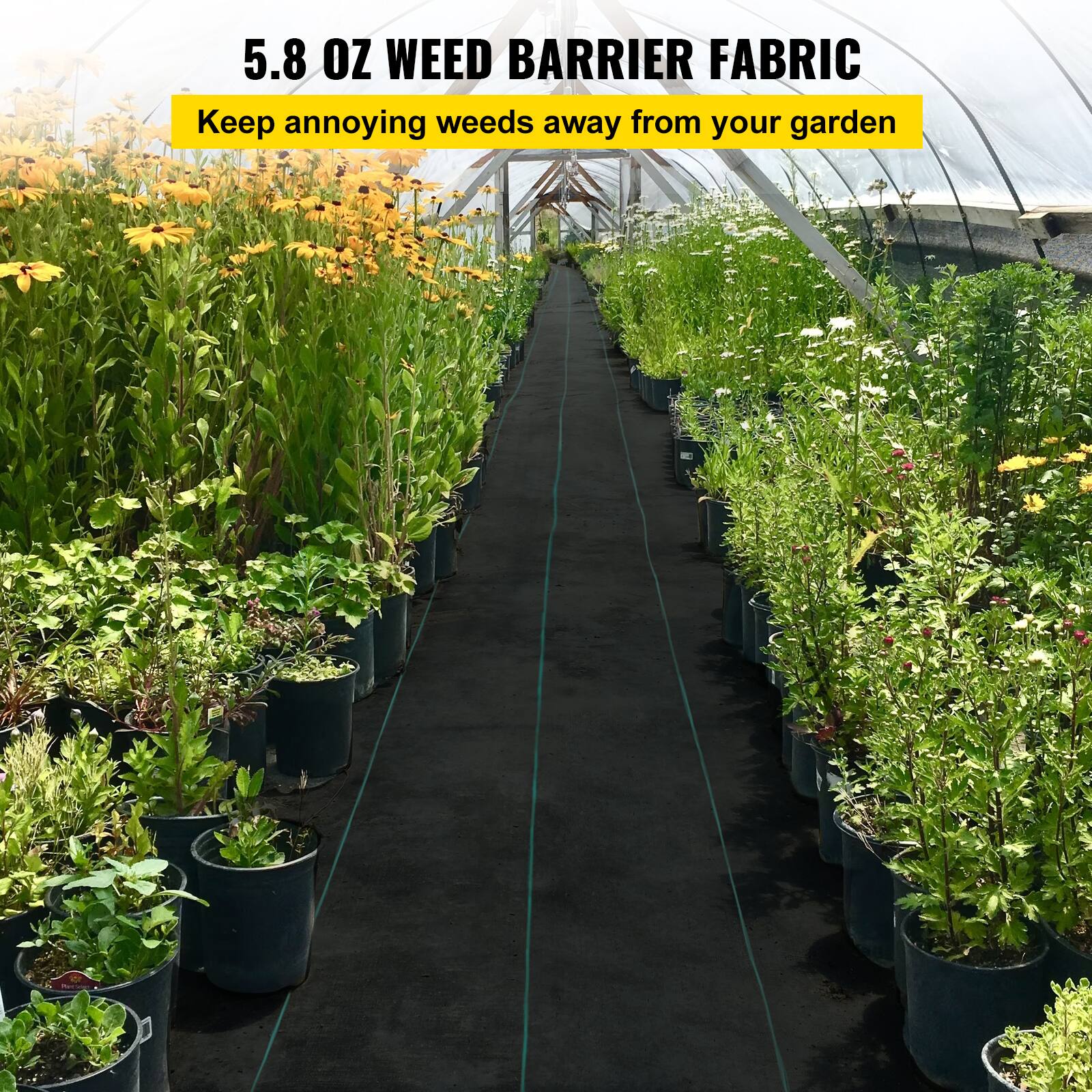 5.8 OZ WEED BARRIER FABRIC
Keep annoying weeds away from your garden