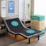 Renanim - SF Twin XL Adjustable Electric Bed Frame with Massage Wireless Remote, USB Ports, UnderBed Light, Zero Gravity - Gray