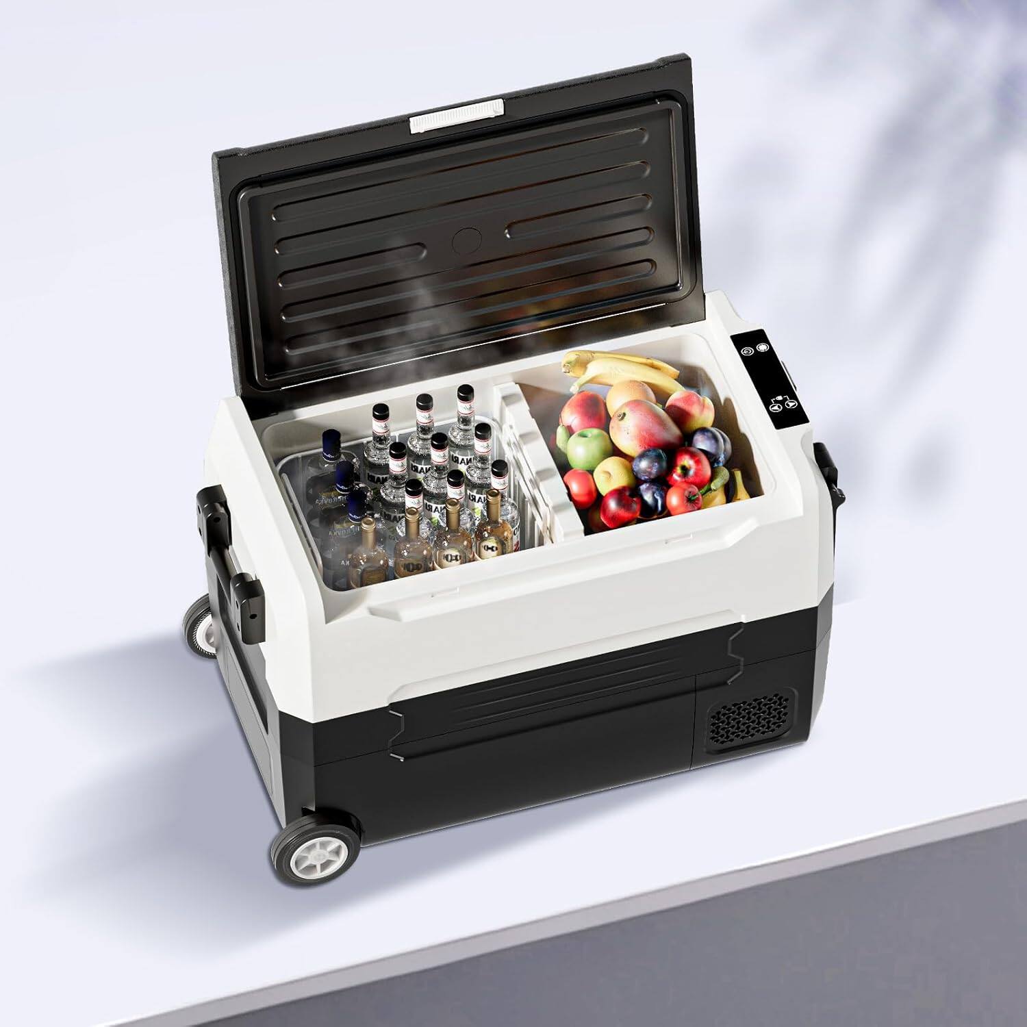 Alt View 3. Circus Cirle - 49QT(45L) Portable Car Refrigerator - Black.