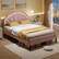 Alt View 1. Costway - Full Size Upholstered LED Bed Frame Soft Velvet Platform Bed with Flower Headboard - Pink.