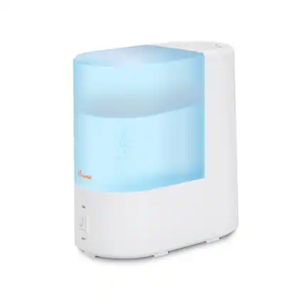 Front. CRANE - Crane Warm Mist Humidifier, 0.5 Gallon Tank, Steam Treatment.