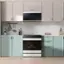 Alt View 11. Samsung - Bespoke Smart Slide-In Electric Range 6.3 cu. ft. with Air Sous Vide & Air Fry - White Glass.