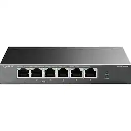 TP-Link - TL-SF1006P - 6-Port Fast Ethernet 10/100Mbps PoE Switch - Limited Lifetime Protection - 4 PoE+ Ports @67W - Plug - Unknown