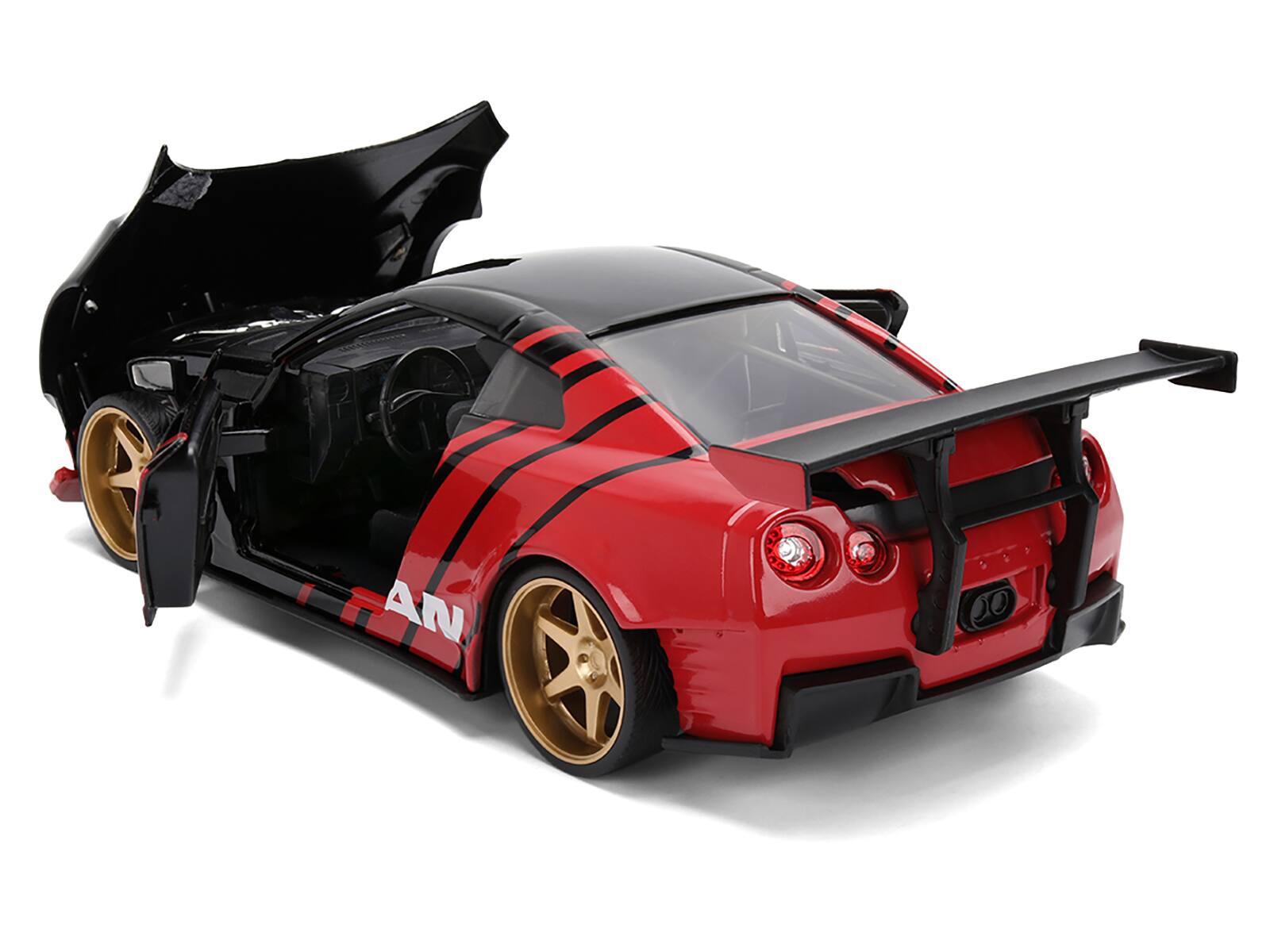 Alt View 3. Jada - 2009 Nissan GT-R (R35) Ben Sopra "Advan" Black & Red "JDM Tuners" 1/24 Diecast Model Car by Jada - Multicolor.