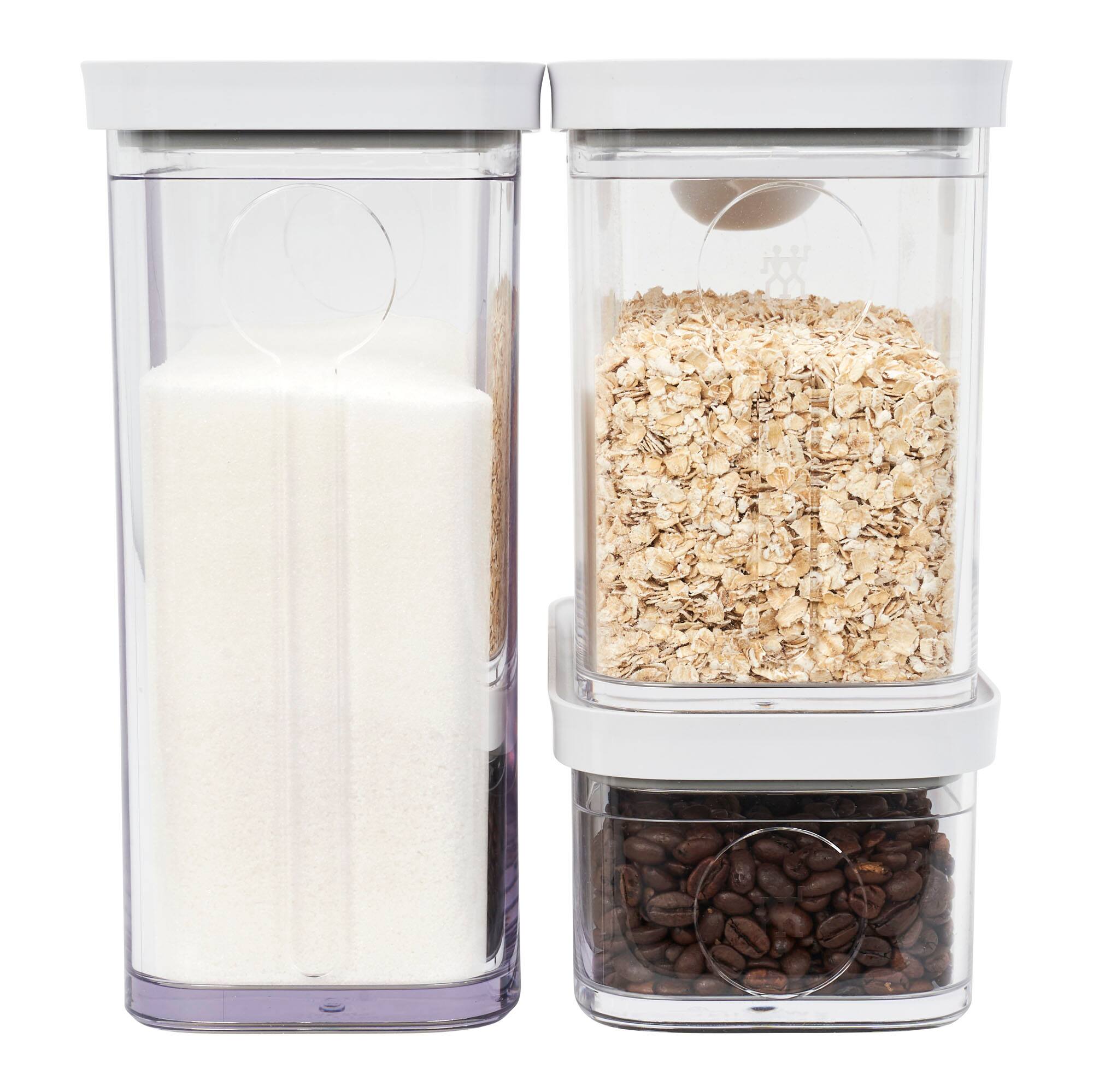 Alt View 4. ZWILLING - ZWILLING Fresh & Save Cube Box Set, 5-pc, Plastic, Airtight Dry Food Storage Container, Medium Cube Set - Clear.