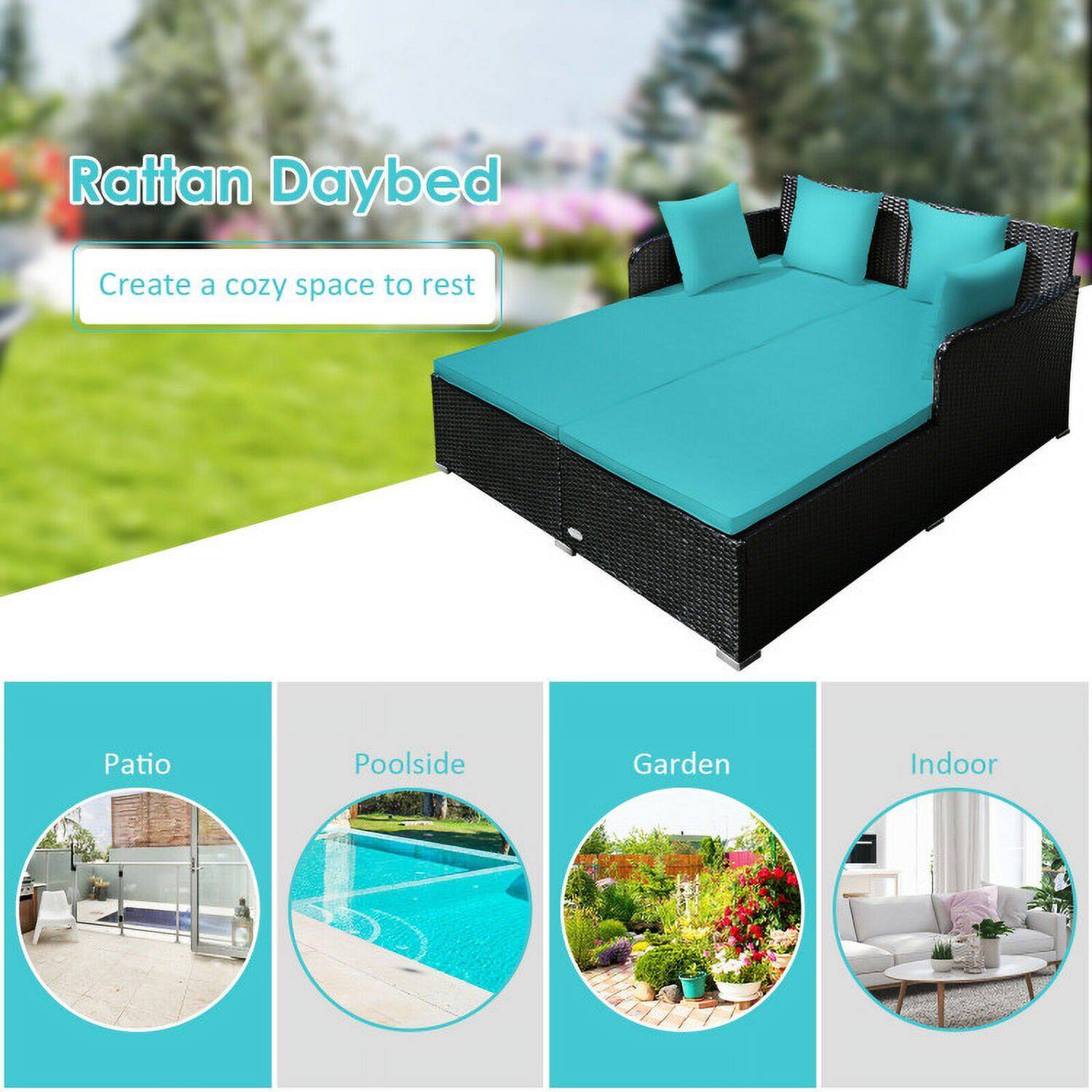 Rattan Daybed  
Create a cozy space to rest  

Patio  
Poolside  
Garden  
Indoor