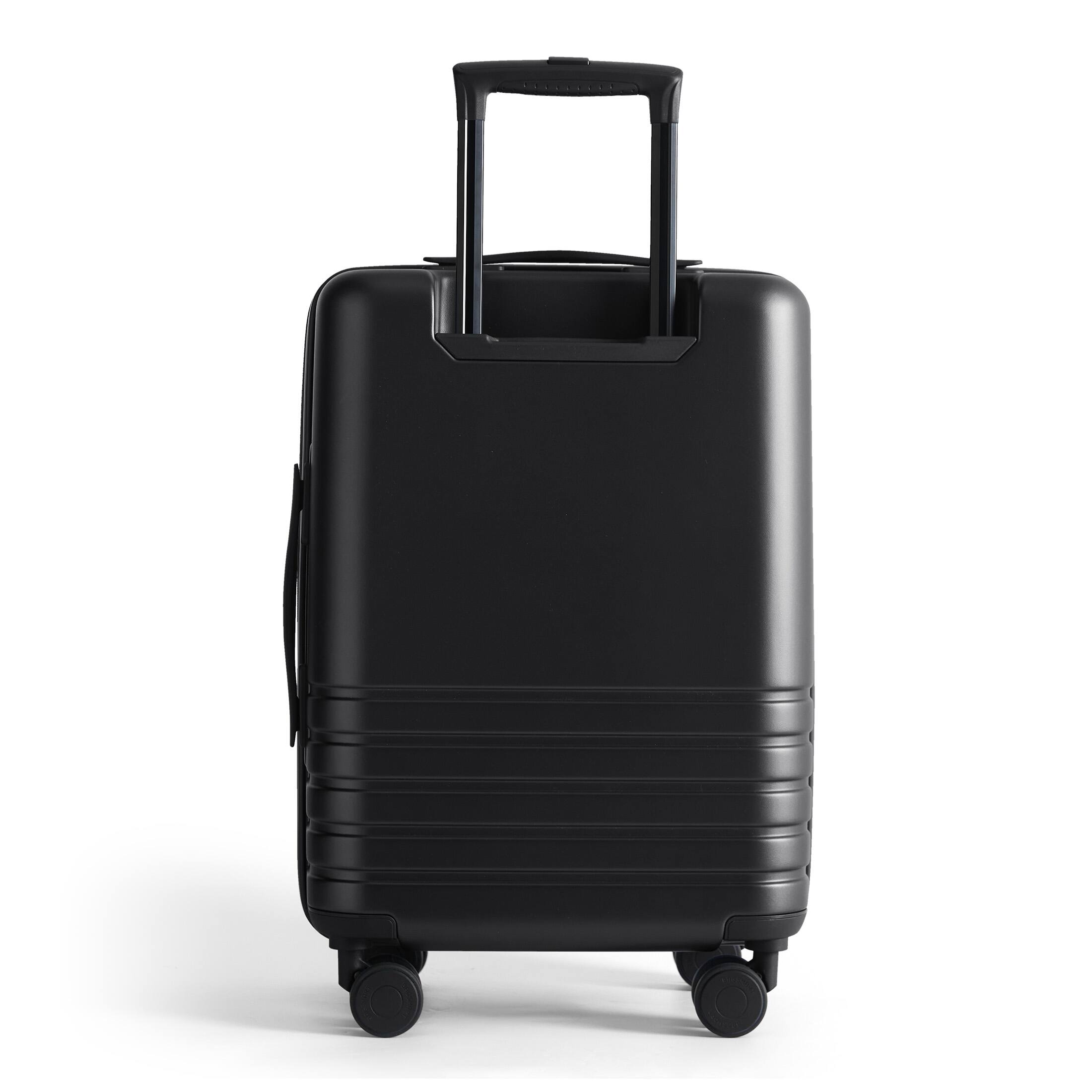 Angle. Bagsmart - Getaway 20" Carry-On Luggage, 100% PC Expandable Hardside Suitcase with 360° Double Spinner Wheels & TSA Lock, 40-48L - Black.