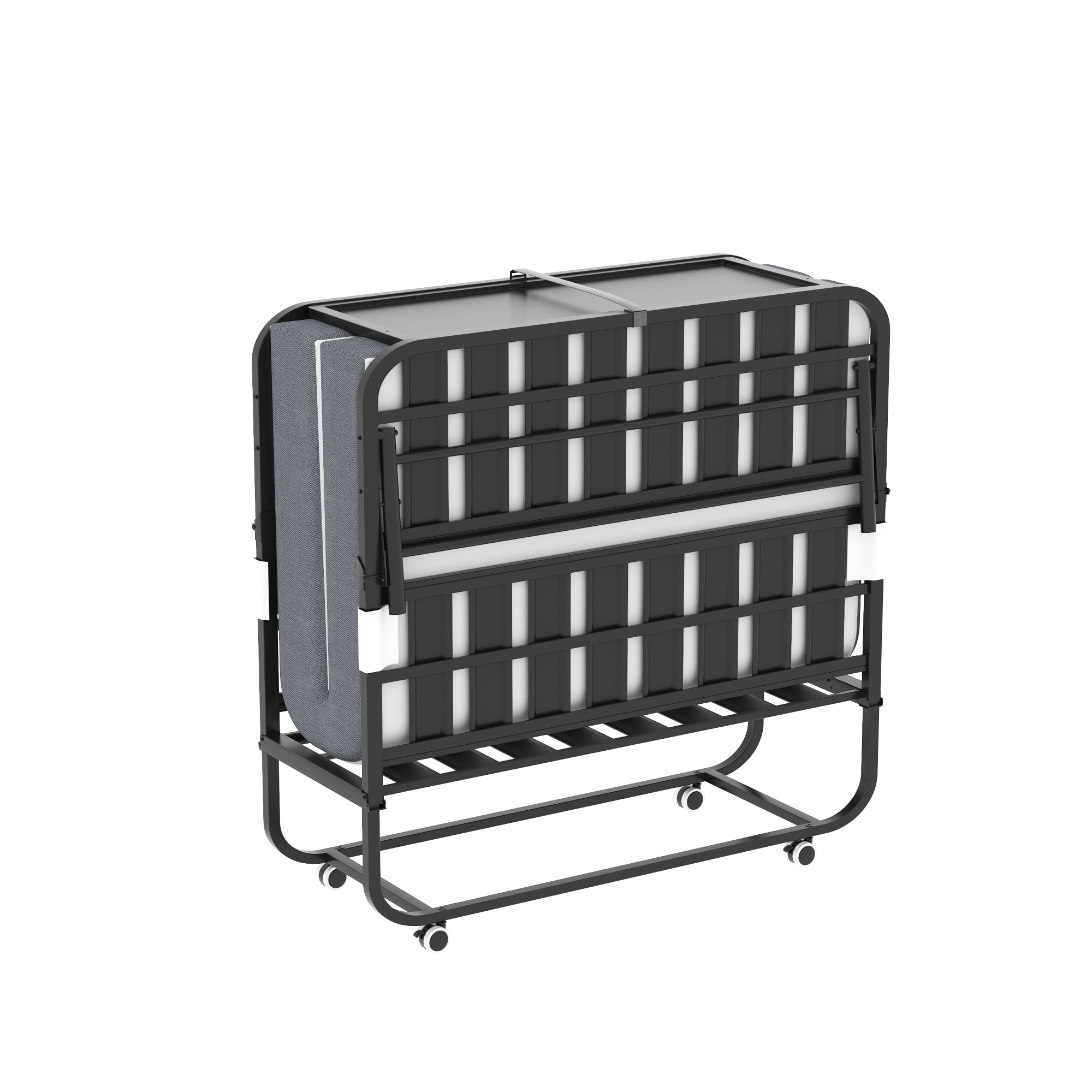 Alt View 10. GOODSILO - Extra Wide Folding Guest Bed with Adjustable Headrest and 5-Inch Memory Foam Mattress for Superior Comfort - Black.