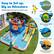 Easy to Set up, Big on Adventure
Please keep the blower on when in use
01 Unroll the water slide
02 With powerful 680W blower
03 Install water hose
04 Secure the bouncer to the ground