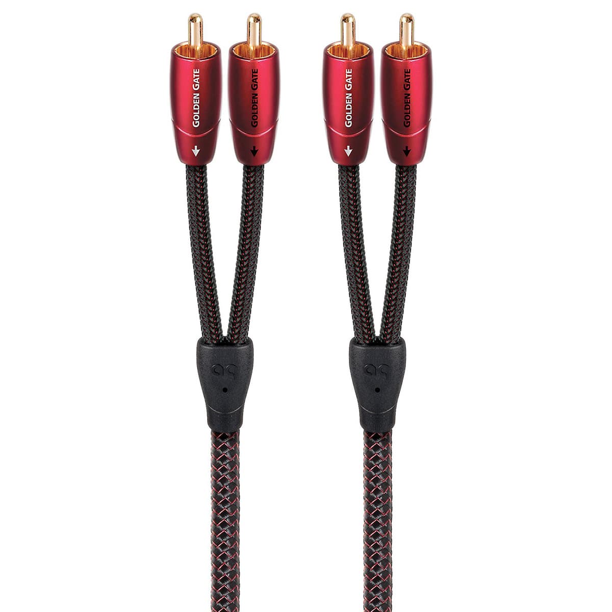 AudioQuest - Golden Gate 1m (3.28 ft) RCA Male to RCA Male Cable - Pair - Red