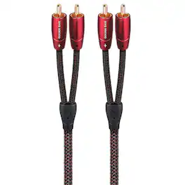AudioQuest - Golden Gate 1m (3.28 ft) RCA Male to RCA Male Cable - Pair - Red