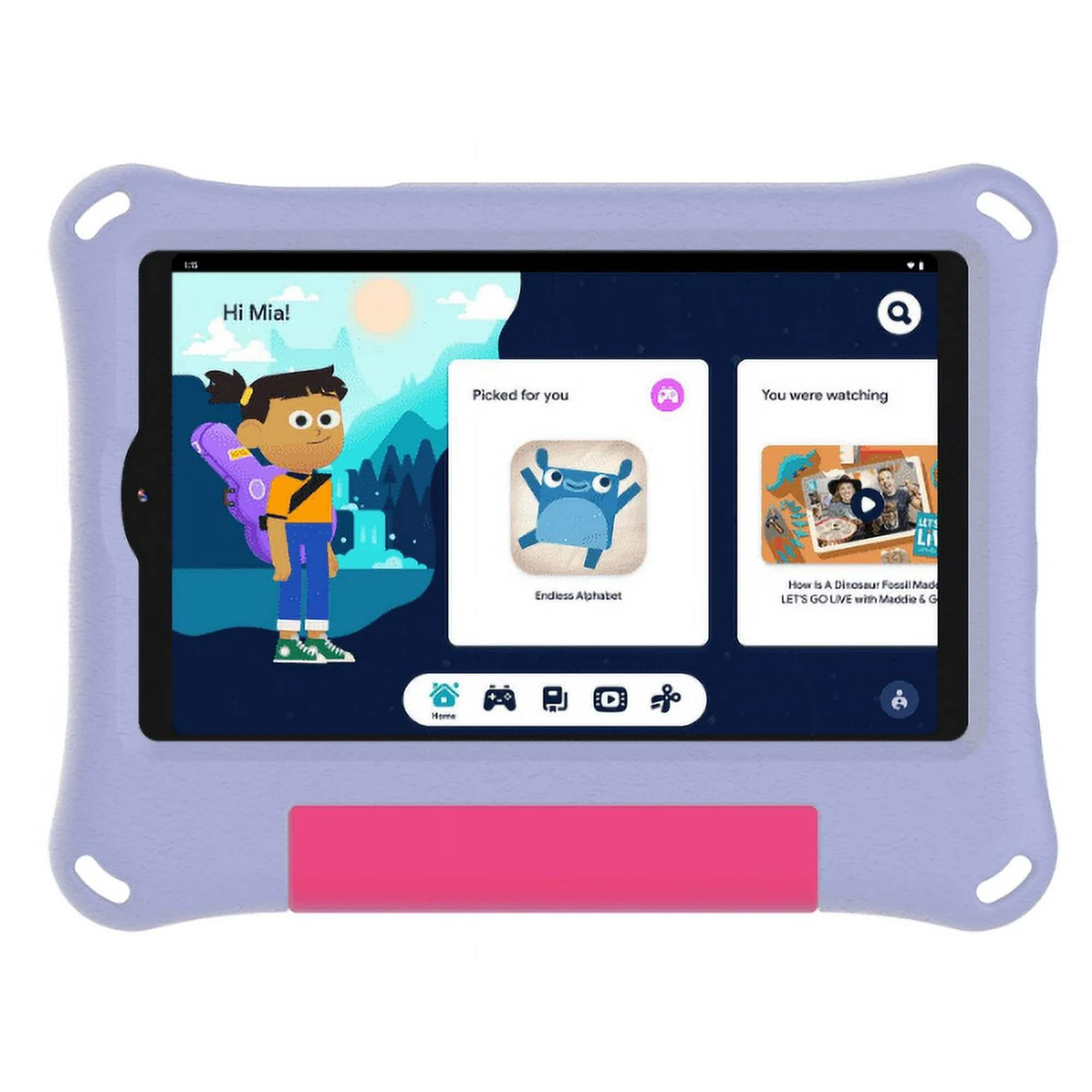 Onn - 8 inch Kids tablet with Android ,1280 x 800 Resolution, 32GB - Purple