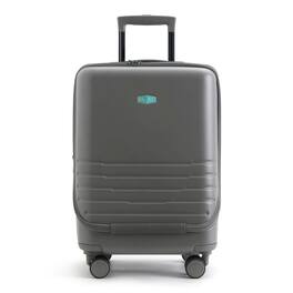 Bagsmart - Getaway 20" Carry-on Front-Opening Luggage, Expandable Hardside Suitcase with 15.6 Inch Laptop Compartment & TSA Lock - Dark Charcoal Gray