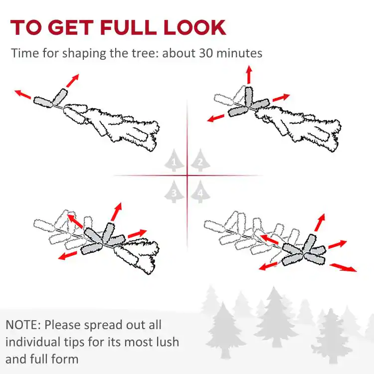 Plastic Tree Form PULUZ 6' Artificial Pencil Christmas Tree, Slim Xmas Tree with 390 ...