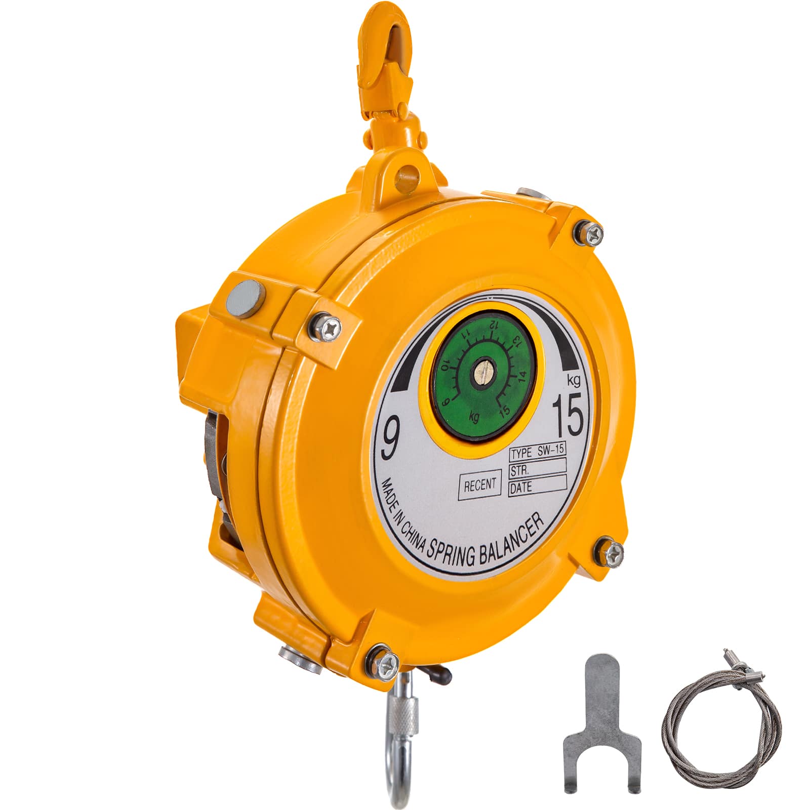 VEVOR - Spring Balancer 20-33lbs(9-15kg) Retractable Tool Holder 1.5m Length Tool Balancer with Hook and Wire Rope Adjustable - Yellow price history on PriceWatchPro